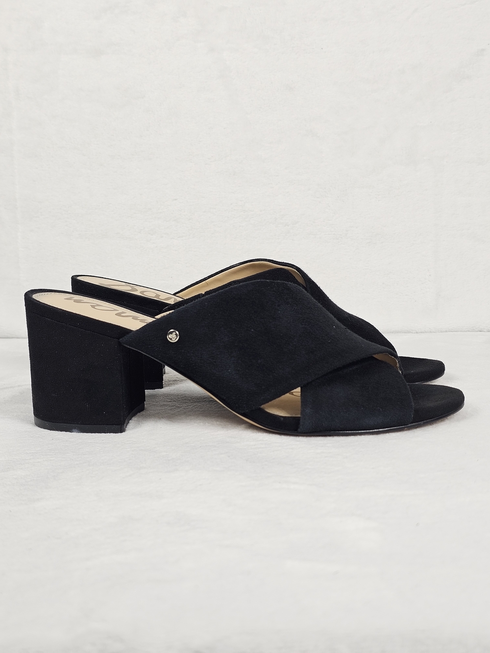 Sam Edelman Stanley Leather Mule Heels in Black US 7.5M